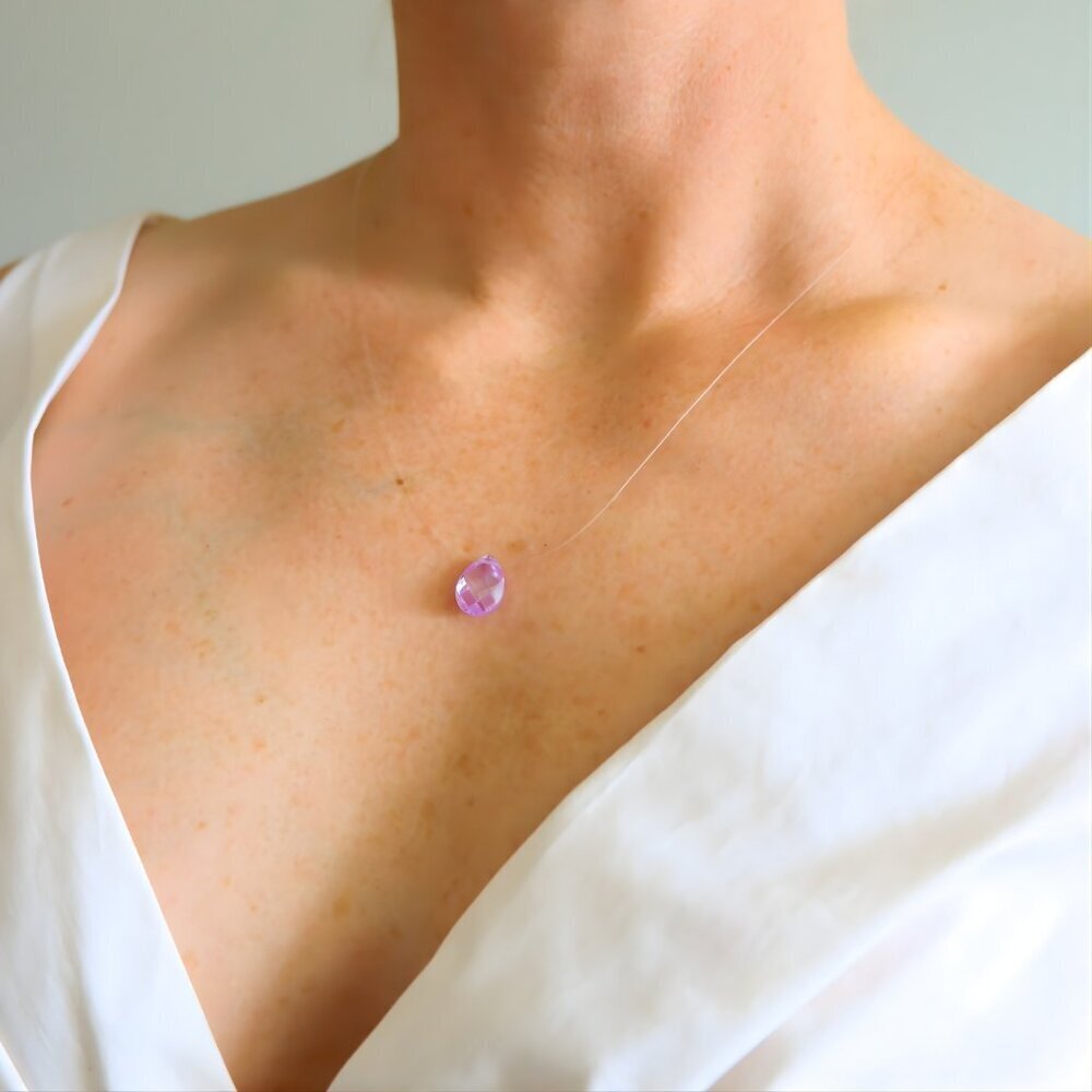 Teardrop Amethyst Necklace - Picture 3 of 3